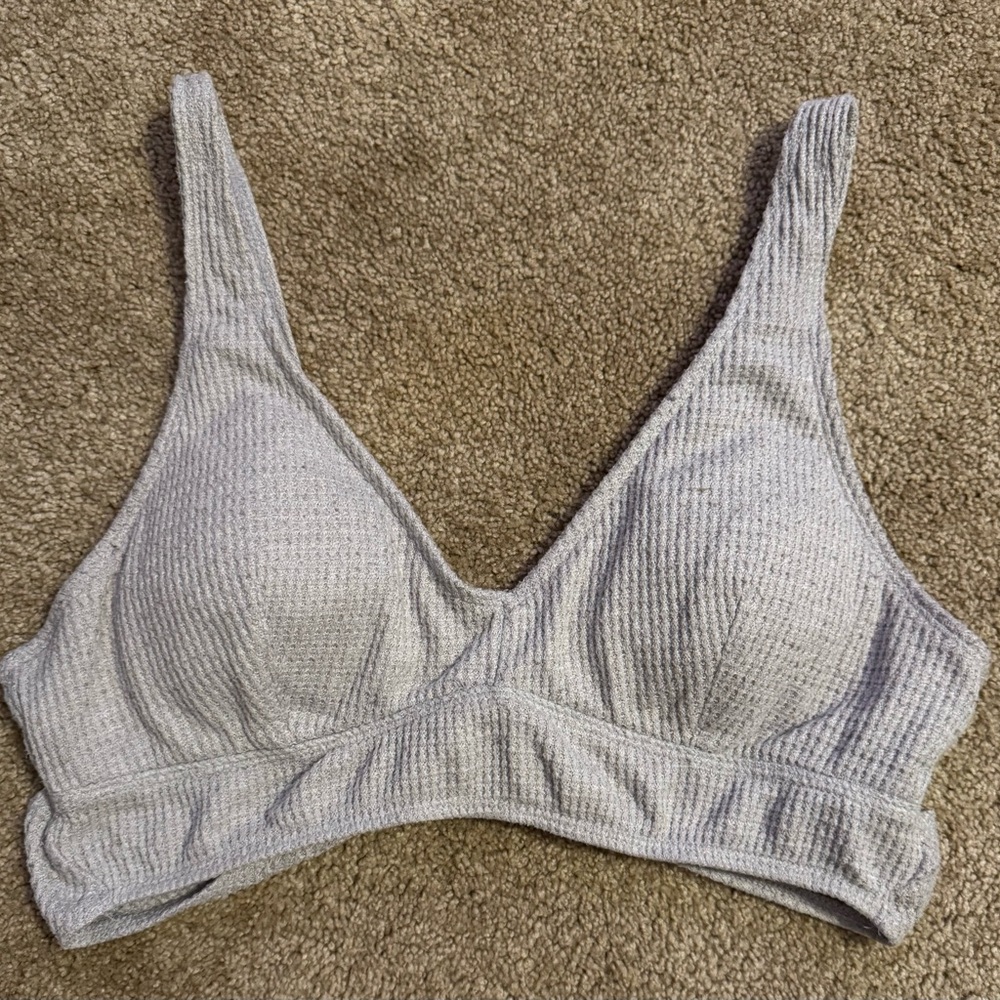Gilly Hicks Light Gray Textured Bra